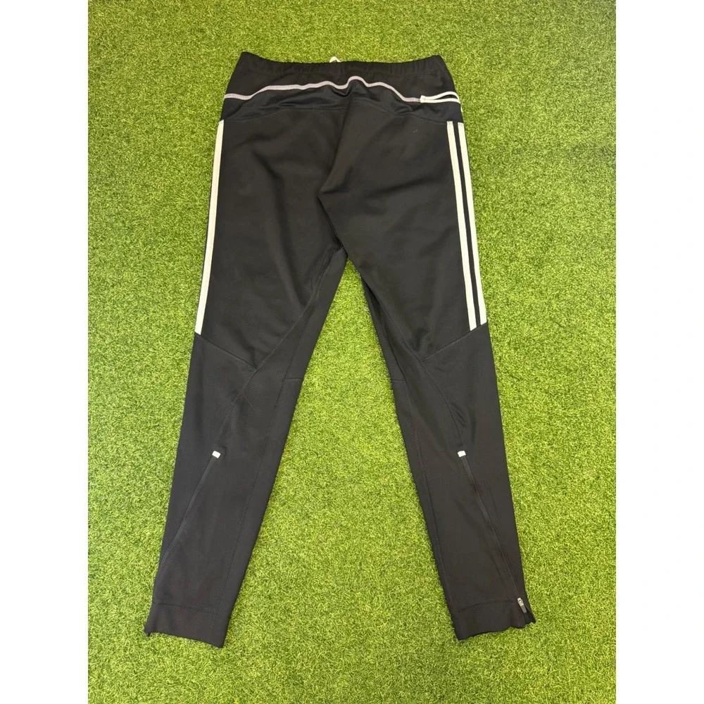 Adidas Response‎ Climalite Track Pants Mens Medium Black White Stripe Joggers